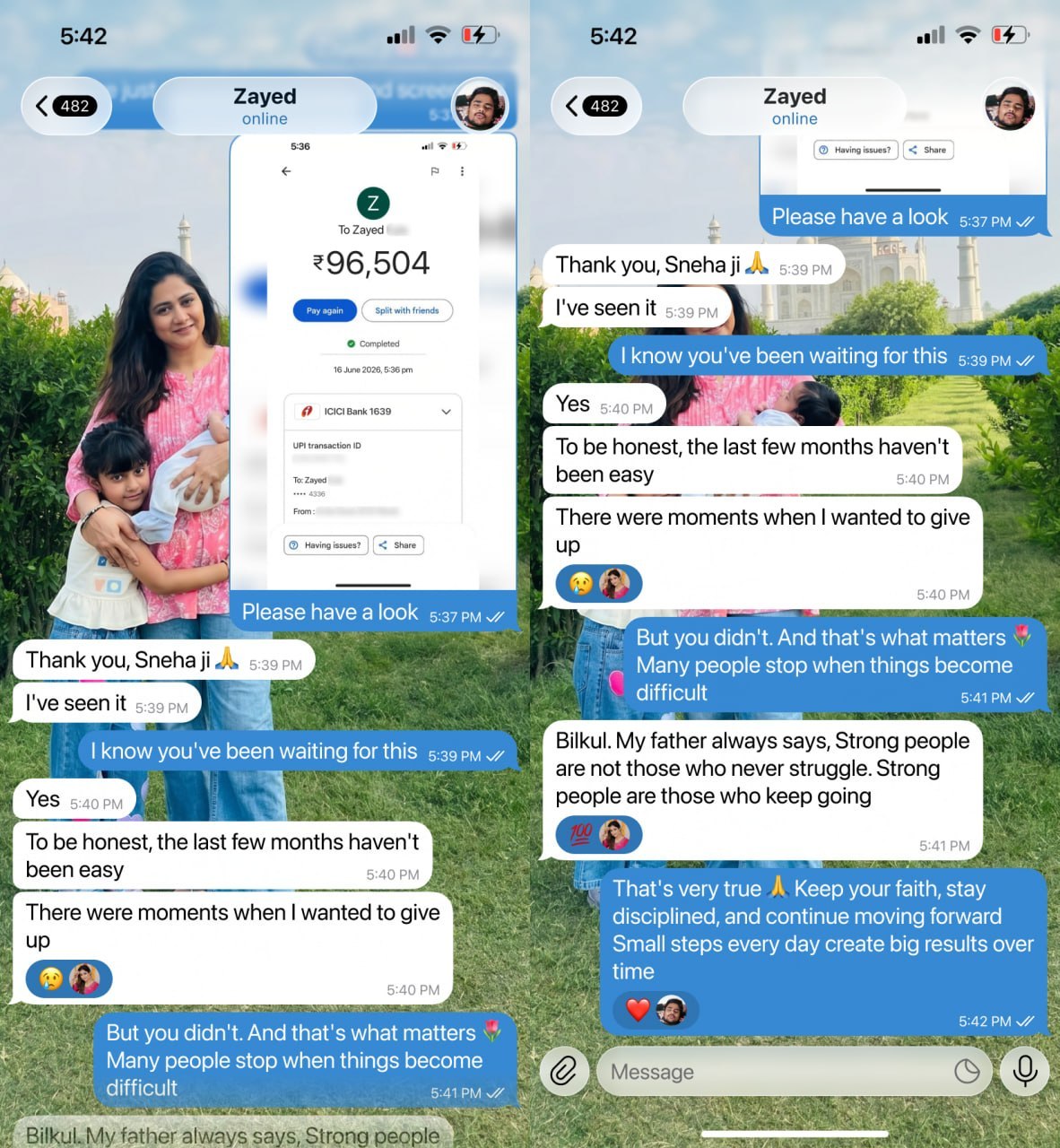 Telegram review from a participant