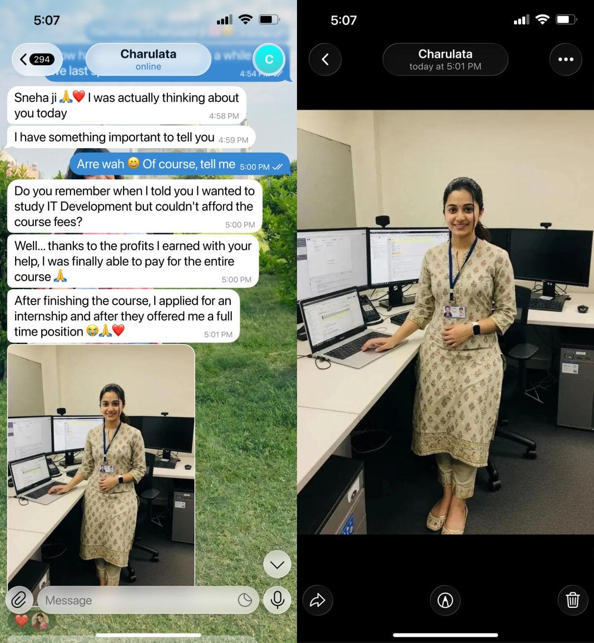 Telegram review about education support